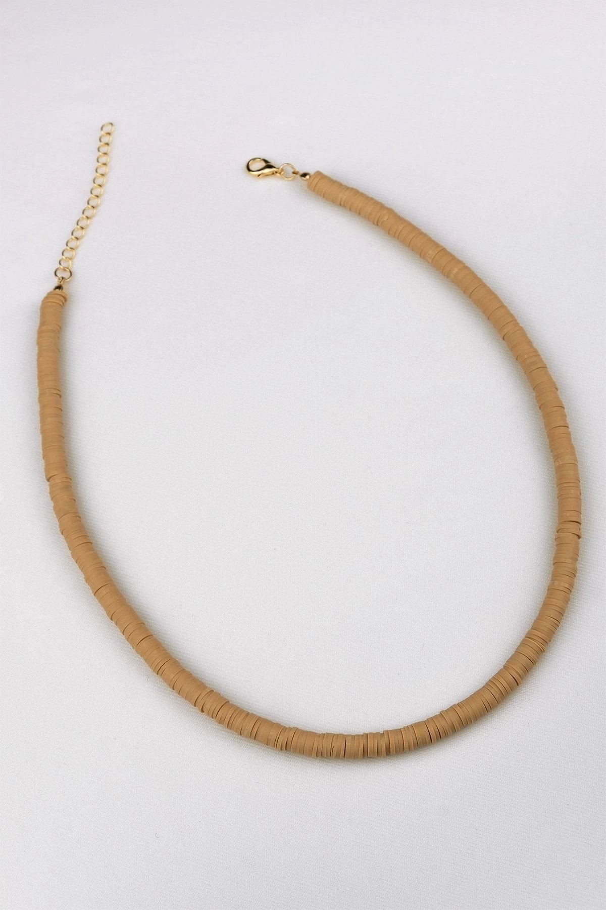 Kahverengi Fimo Kolye