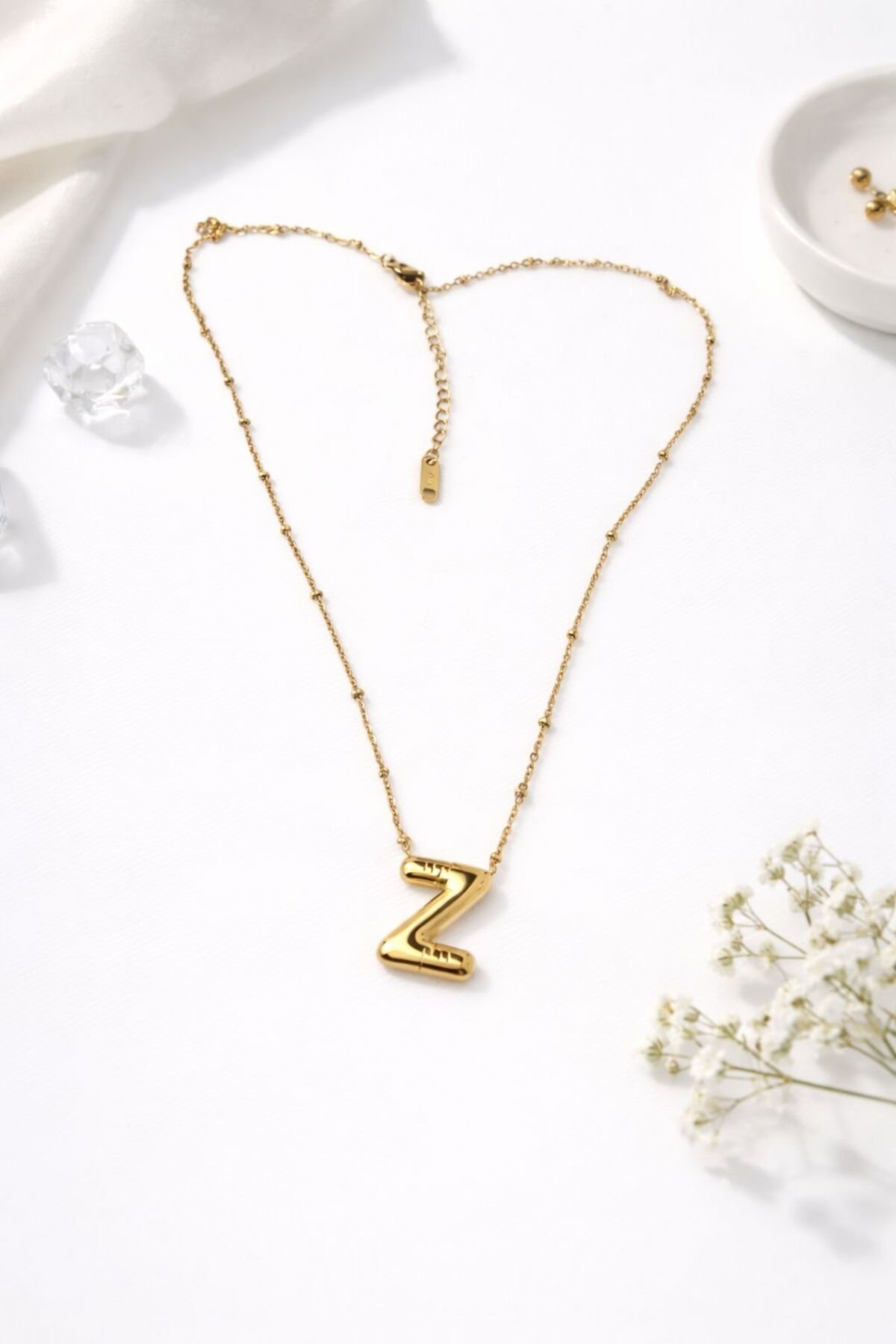 Z Harf Çelik Kolye Kadın