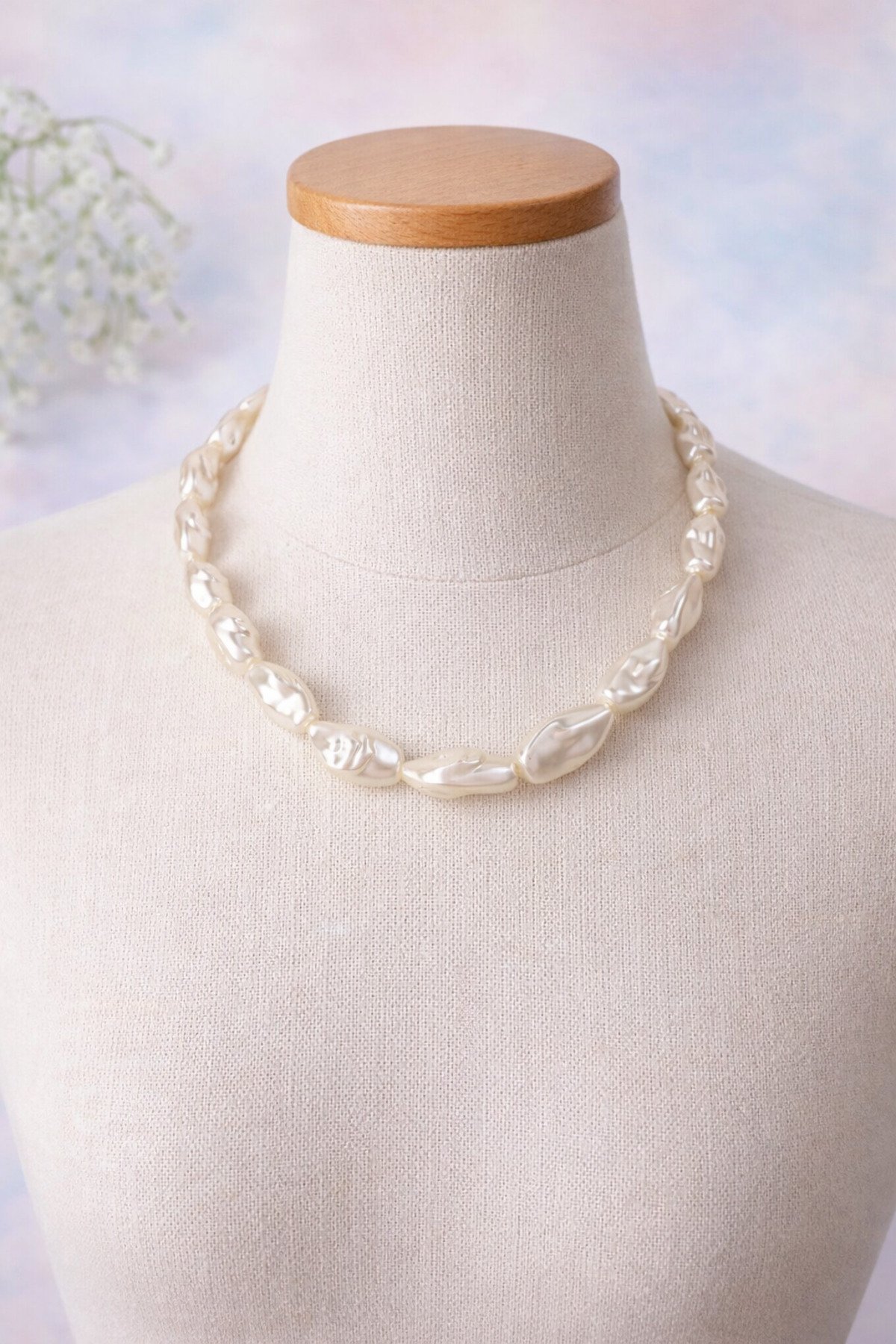 Premium İnci Görünümlü Bujiteri Kolye – Zamansız Zarafet