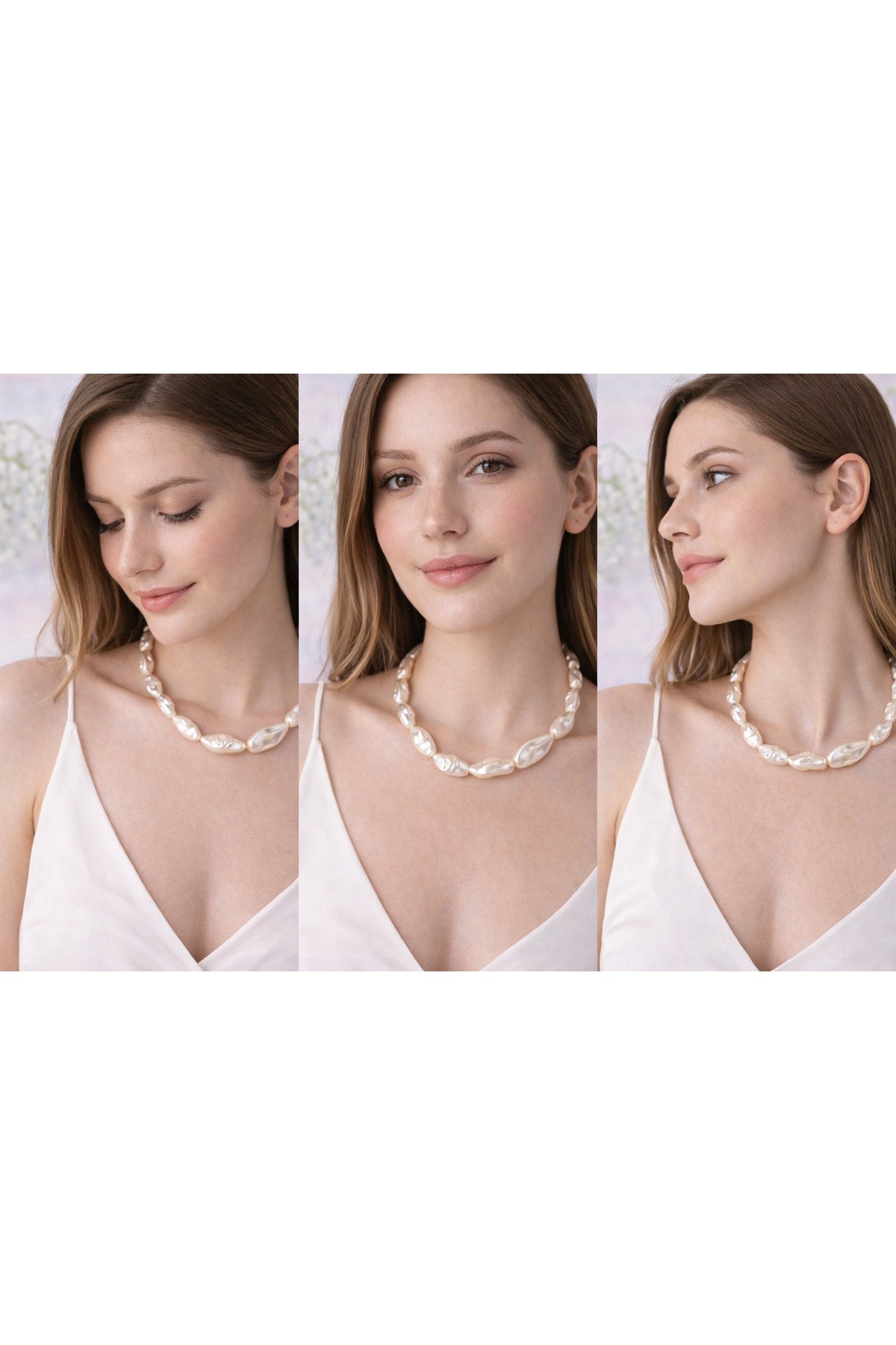 Premium İnci Görünümlü Bujiteri Kolye – Zamansız Zarafet