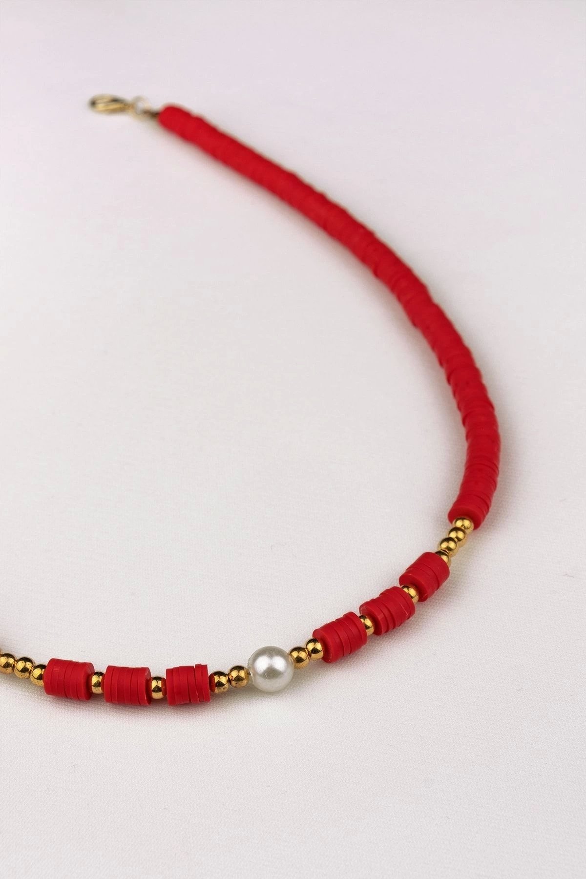 Kırmızı Fimo Kolye