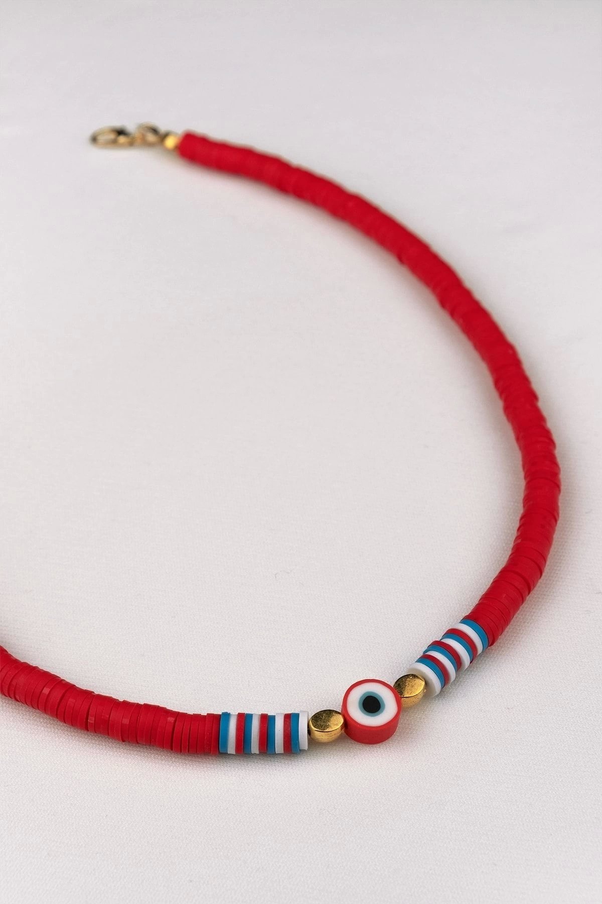 Kırmızı Nazar Fimo Kolye