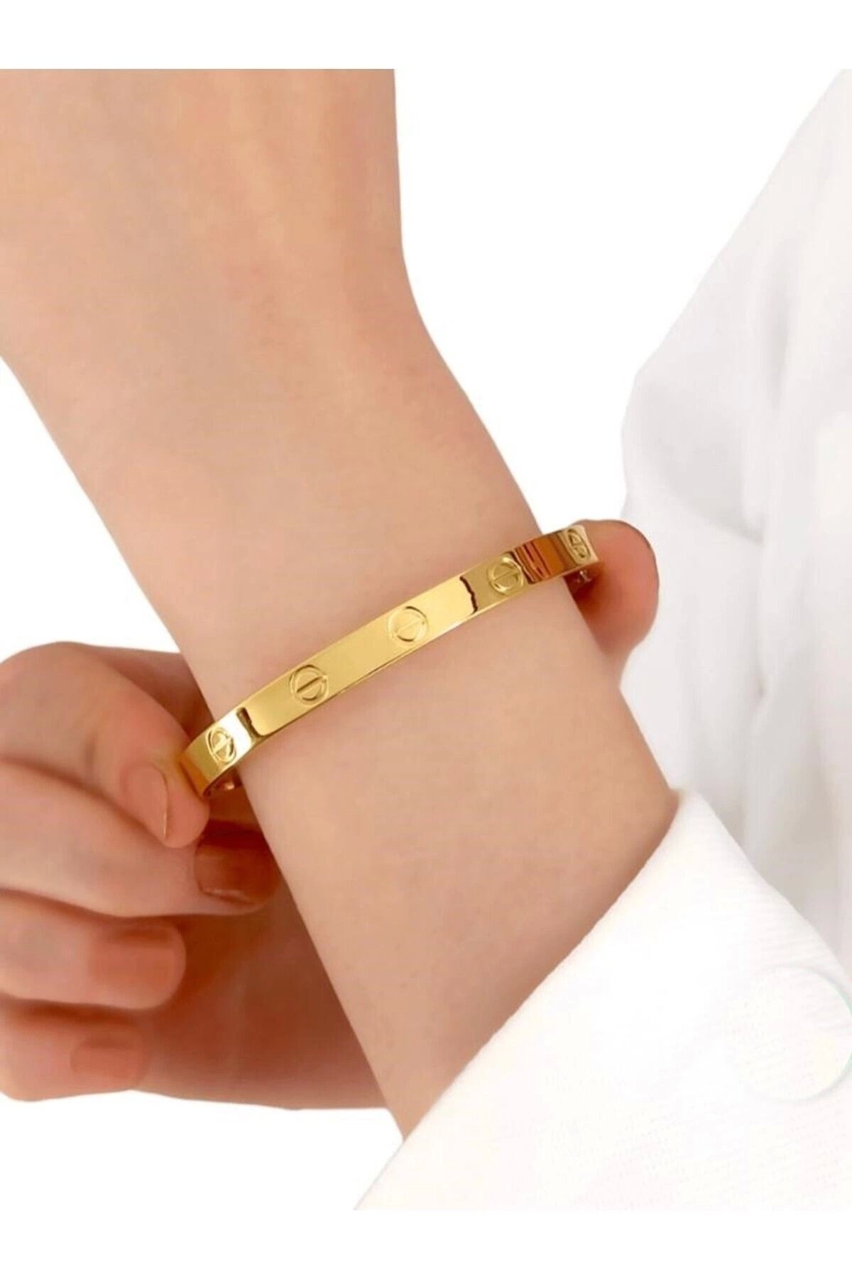 Premium Çelik Düz Kelepçe Bileklik