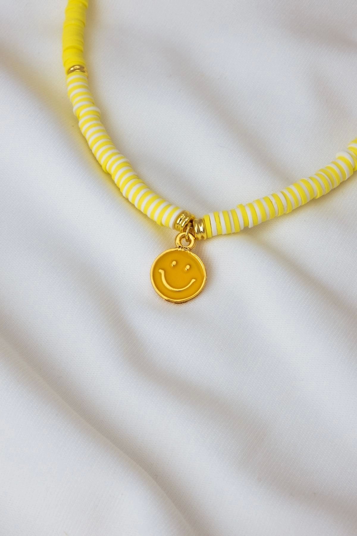 Smiling Face Fimo Necklace