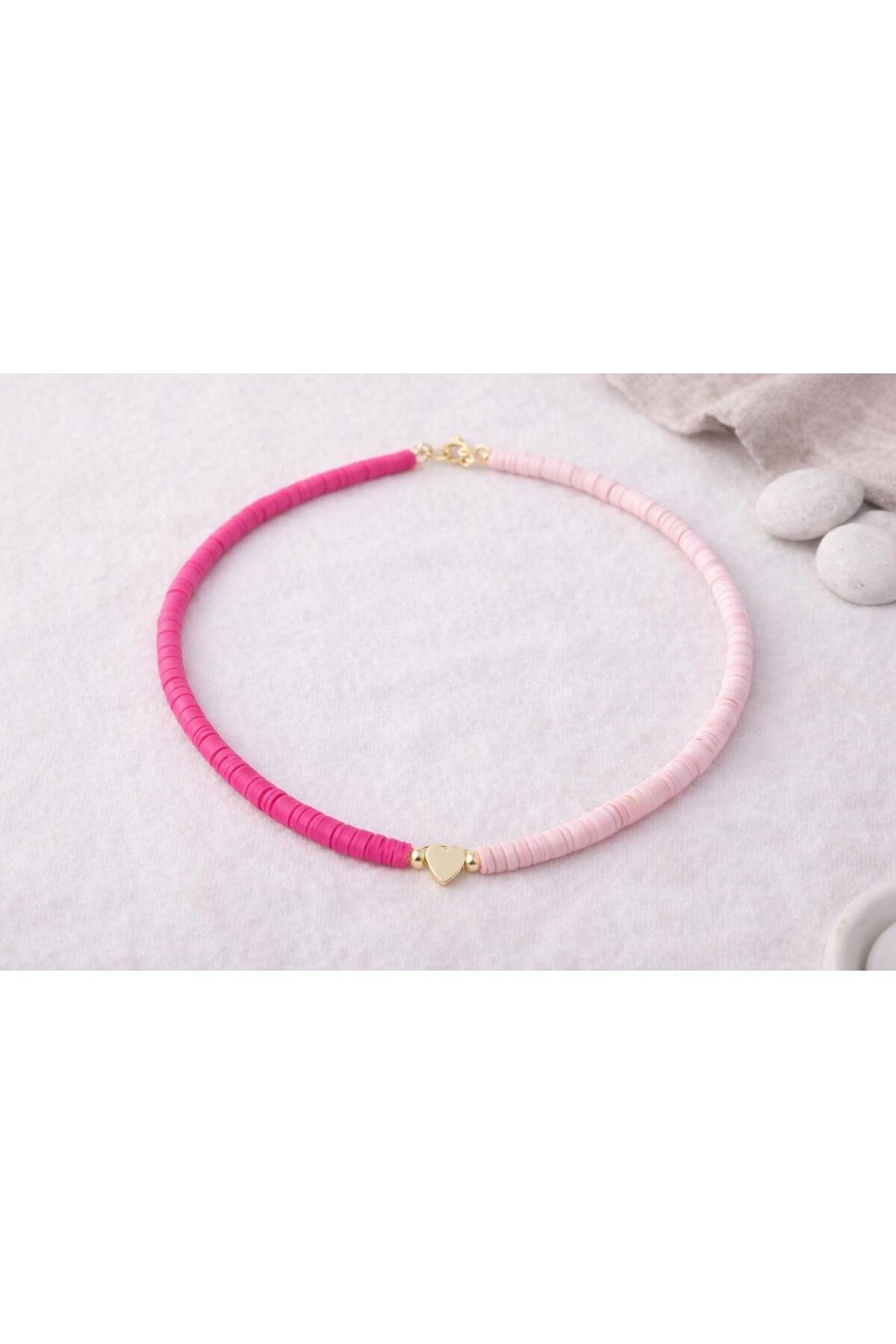 Yeşil Kalpli Fimo Kolye