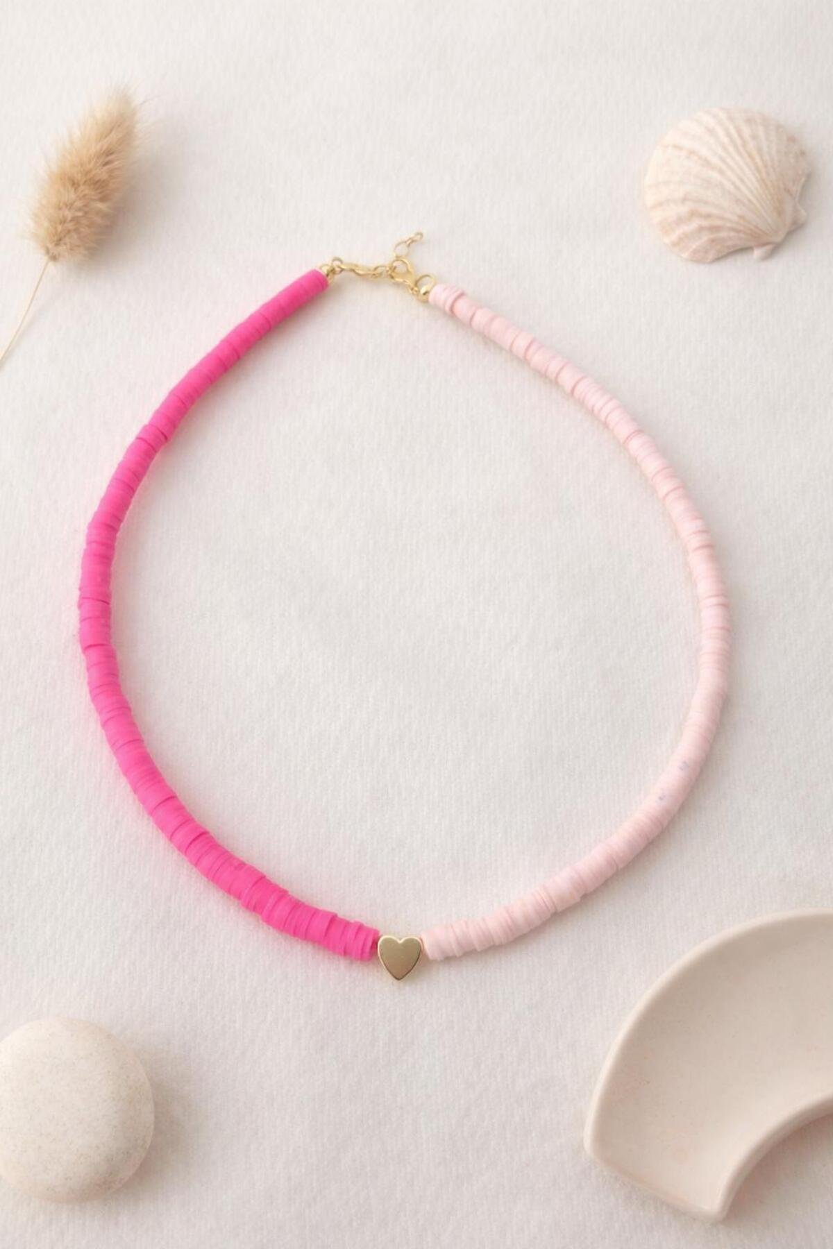 Blush Kalp Fimo Kolye