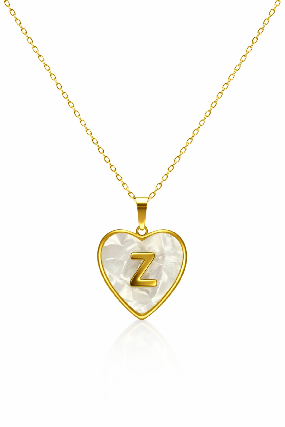Three Dimensional Z Letter Steel Necklace