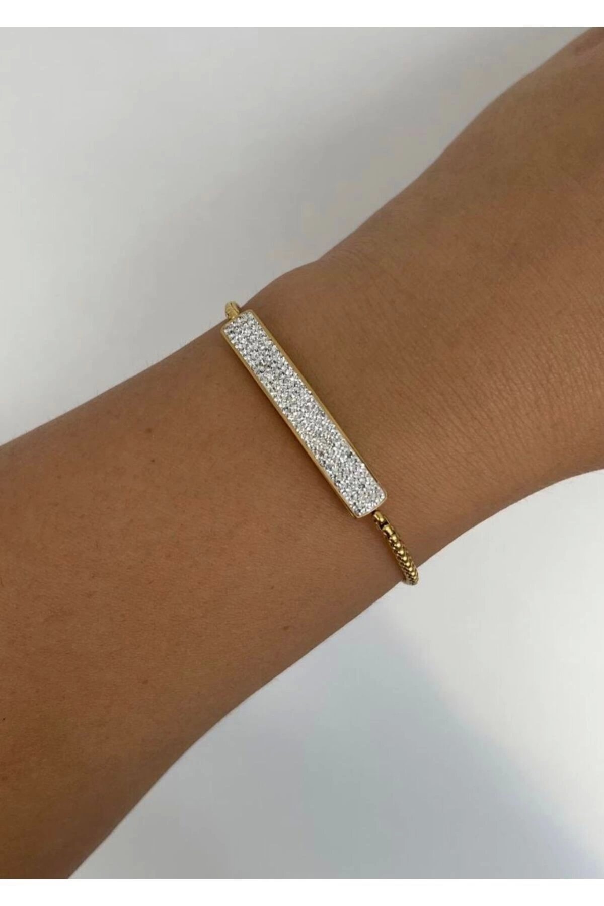 Taşlı Çelik Bileklik