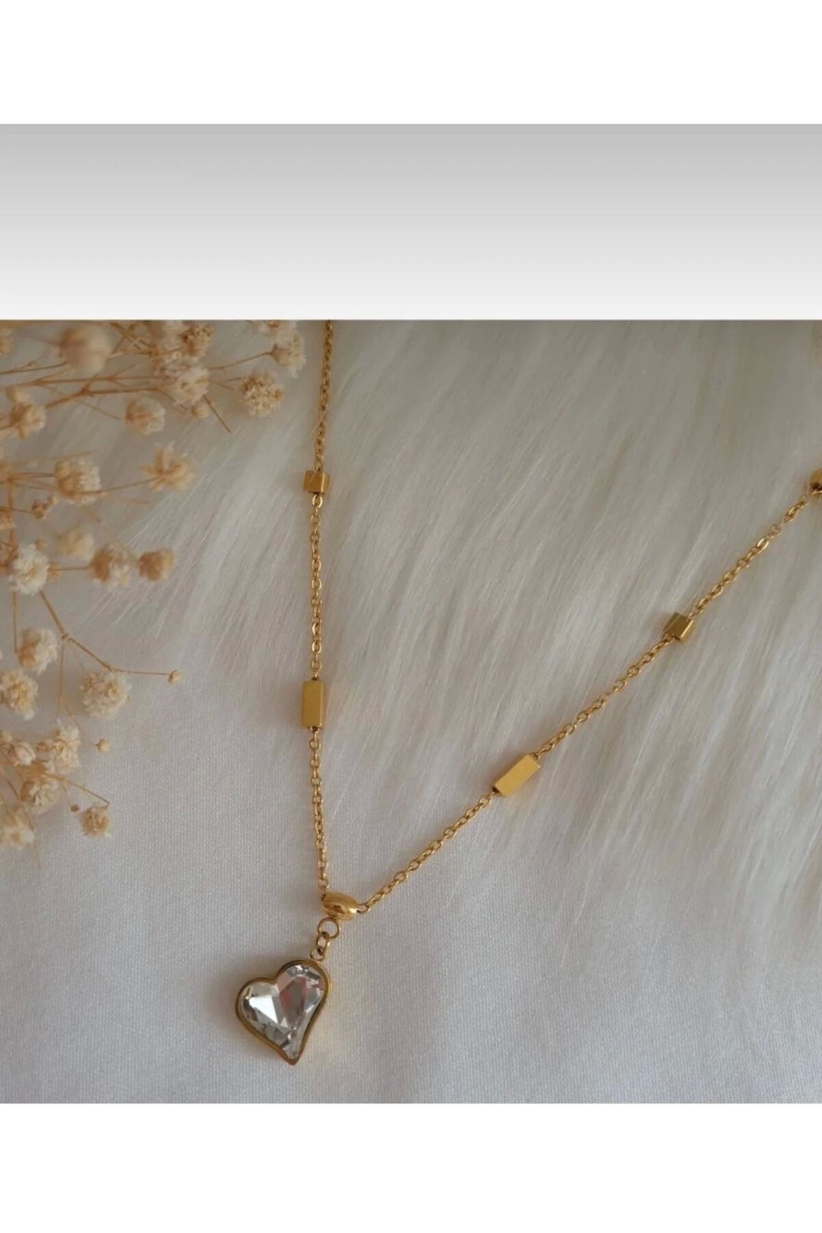 Paslanmaz Çelik Altın Kaplama Vıp Kararmaz Seri Eros Kolye