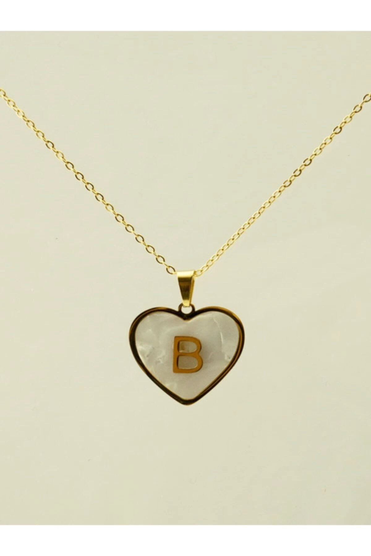 Three Dimensional Steel Necklace with Letter B