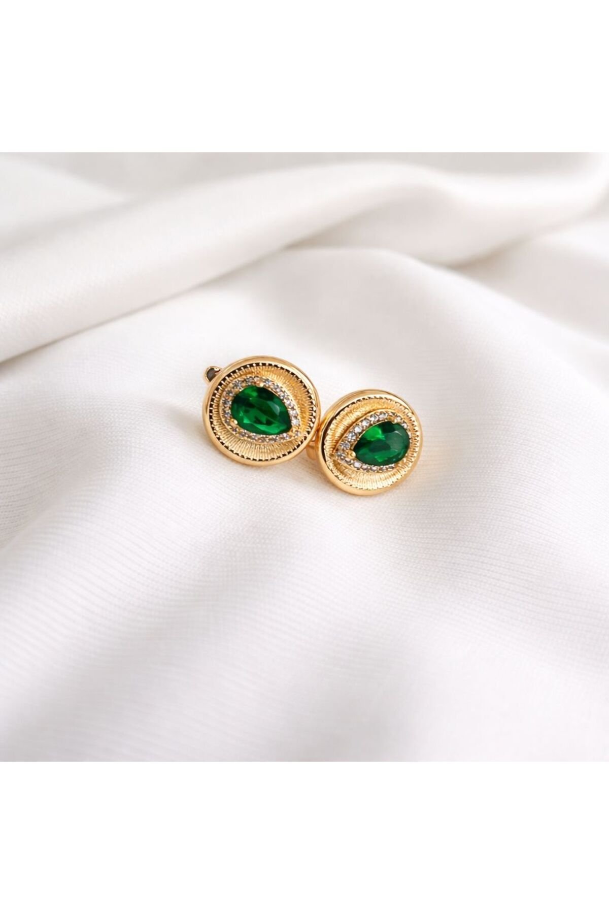 XUPİNG YEŞİL DAMLA TAŞLI KÜPE