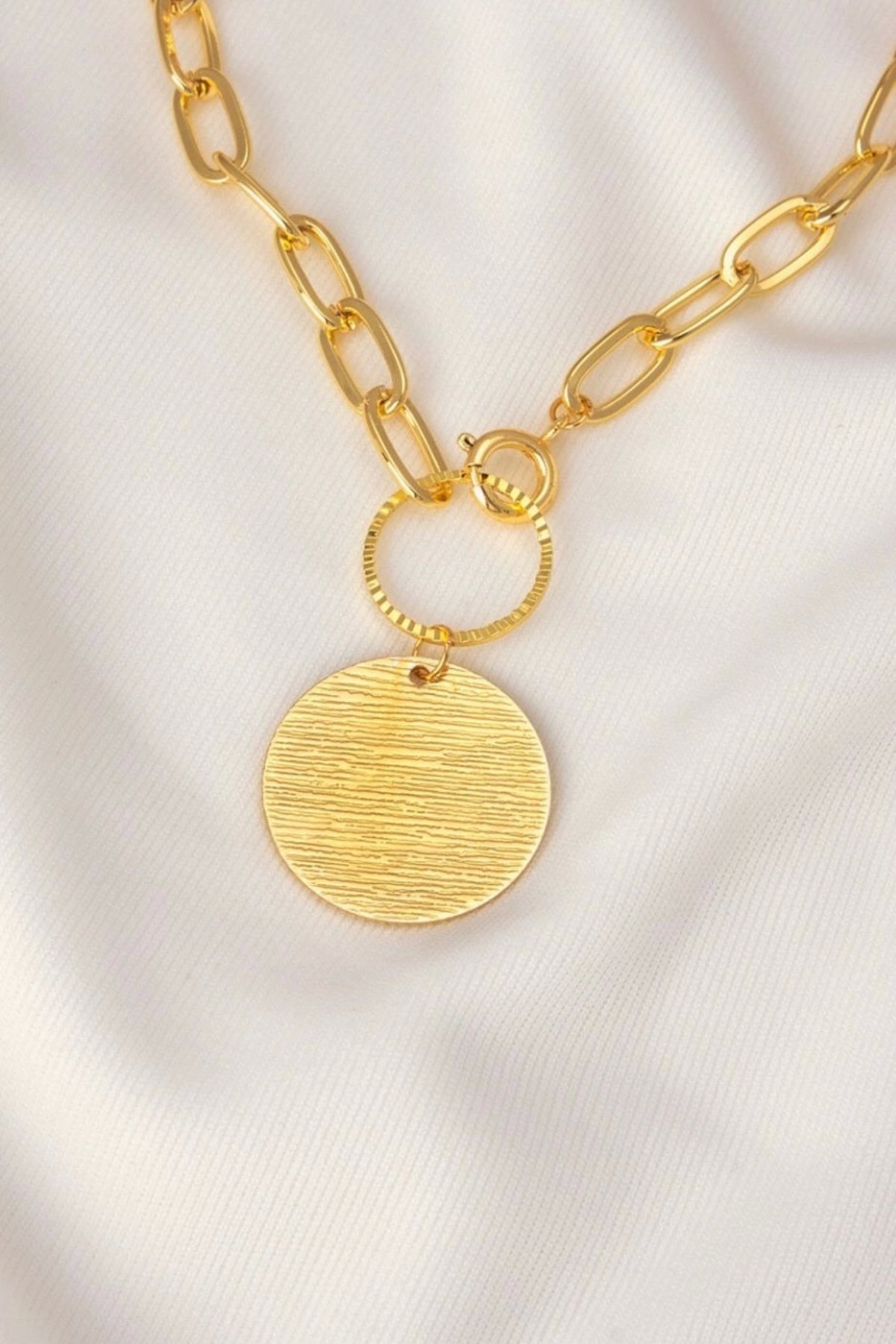 Madalyon Altın Kaplama Kolye