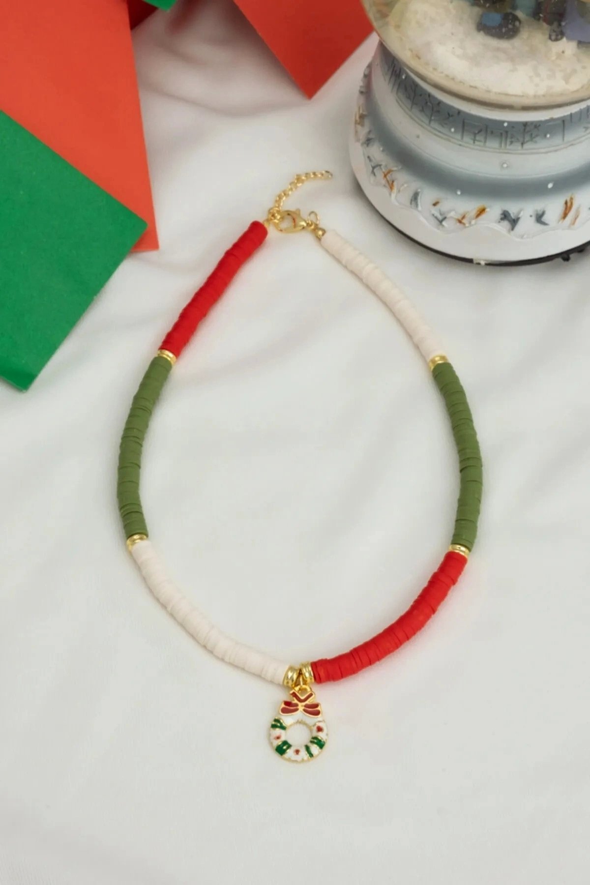 Yılbaşı Temalı Fimo Kolye