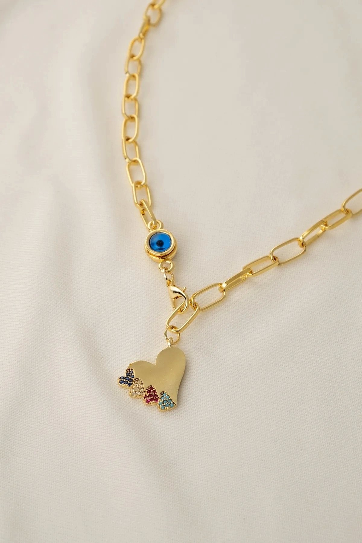 Kalpli Model Altın Kaplama Kolye