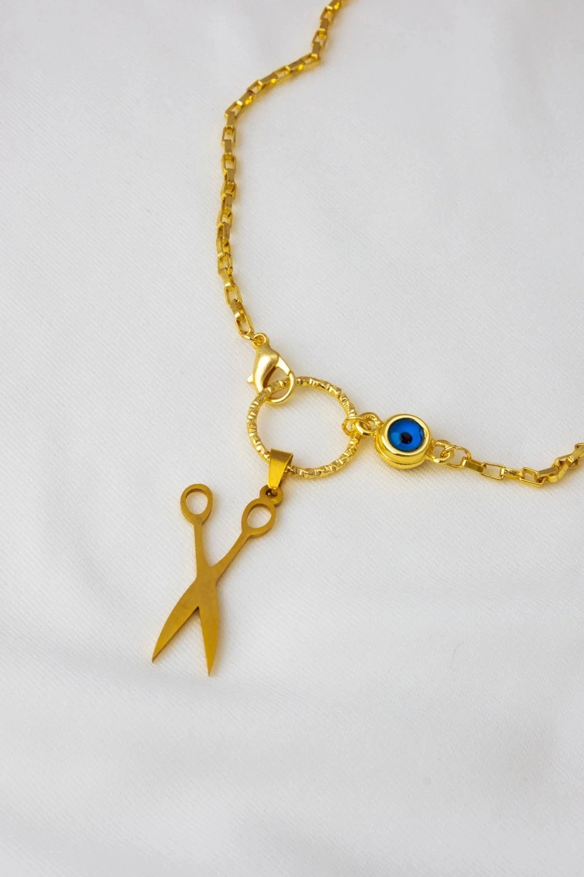 Scissor Model Plated Necklace