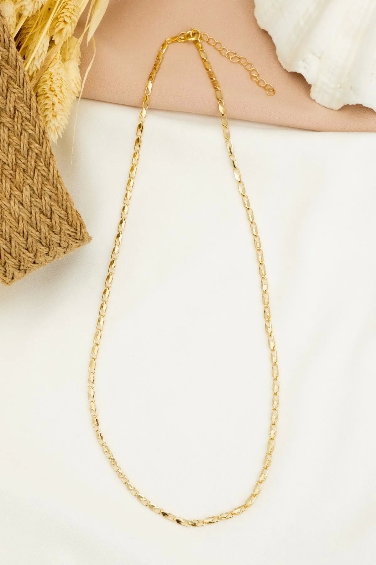 Altın Kaplama Zincir Model Kadın Kolye