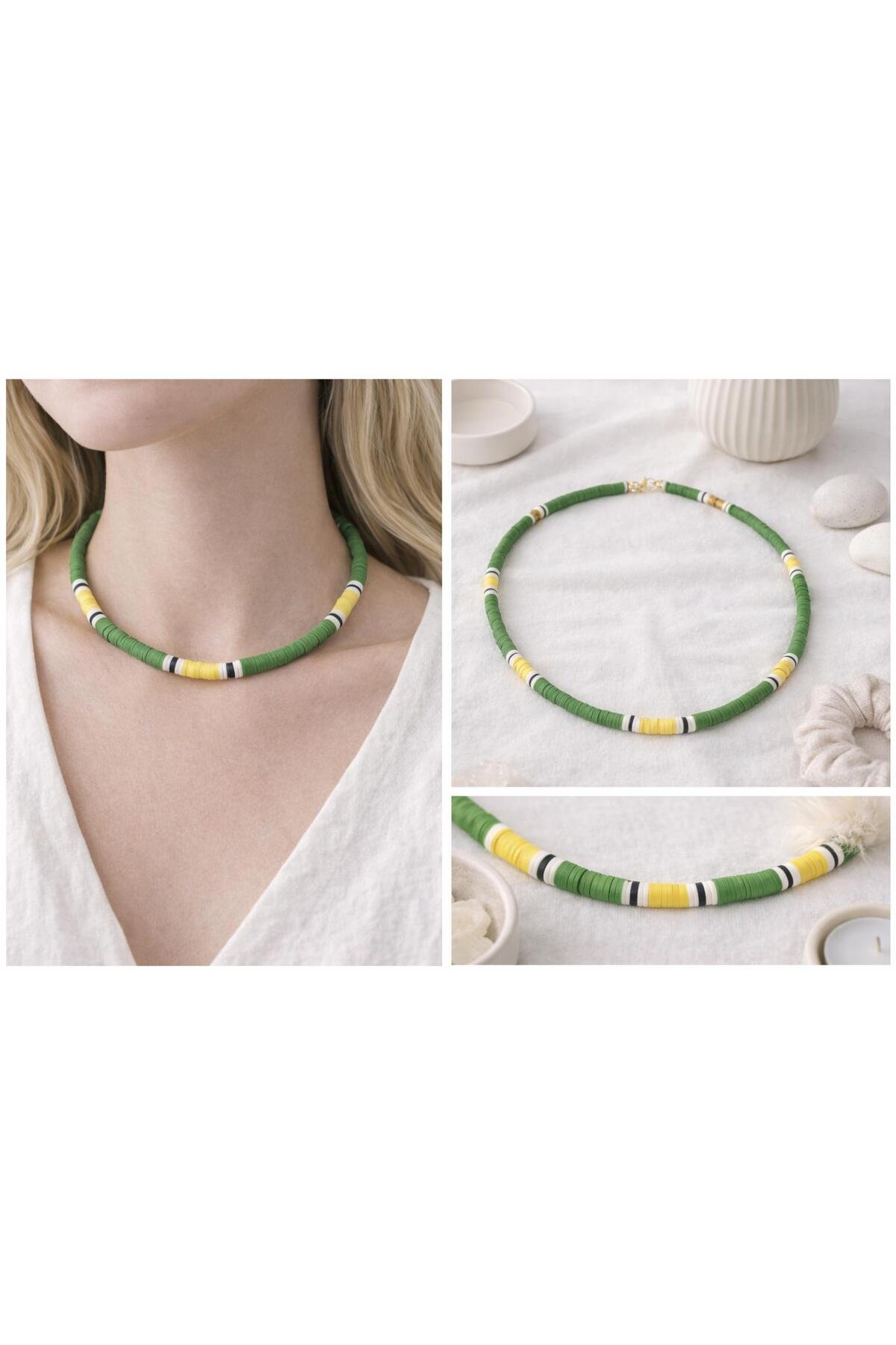 Green Fresh Fimo Kolye