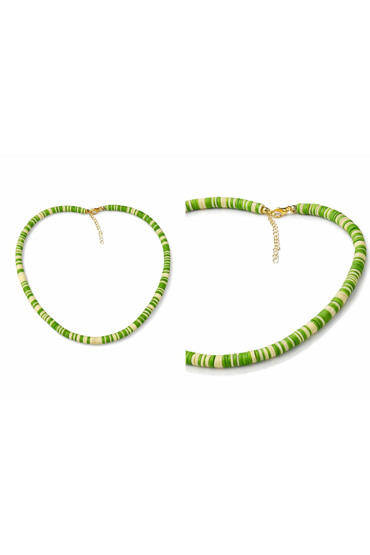 Minimal Yeşil Fimo El Yapımı Kolye