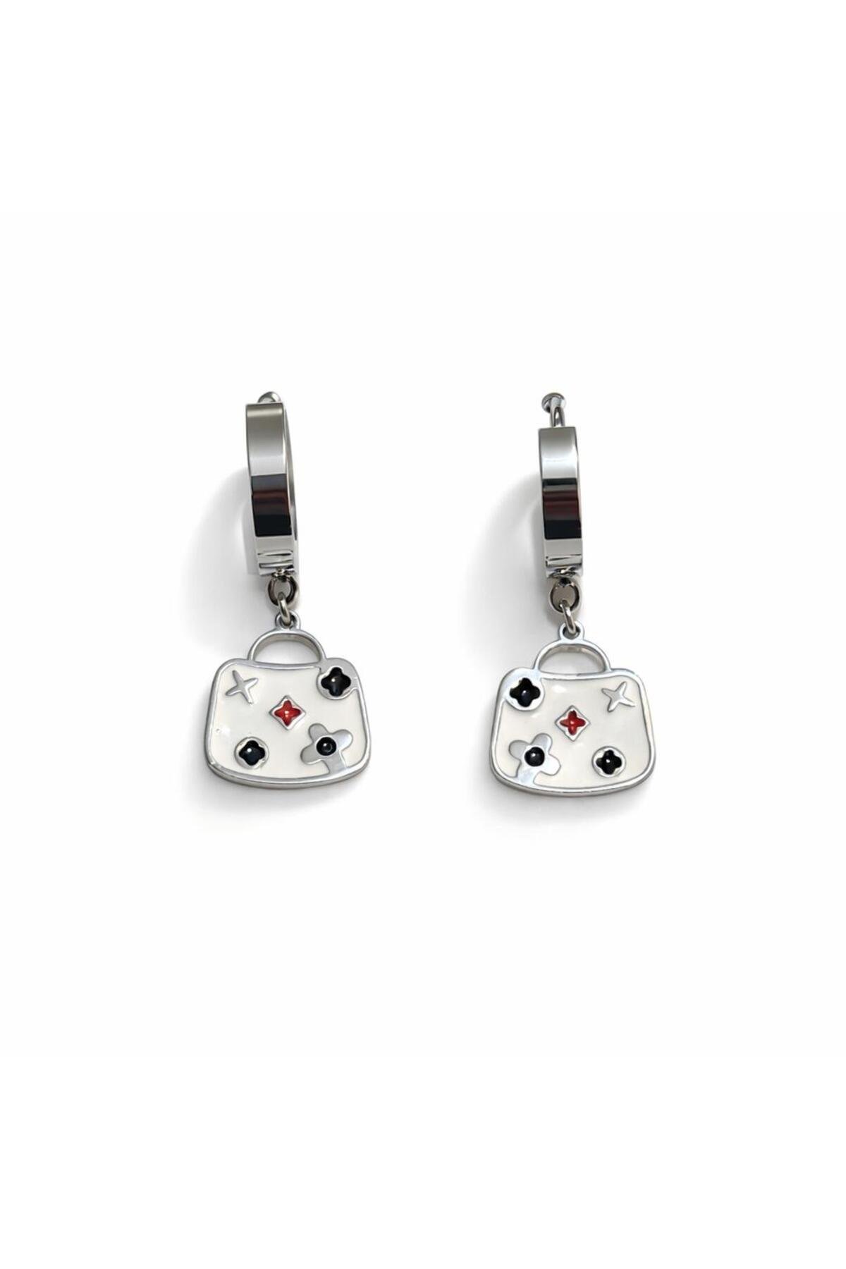 Luna Bag Sallantılı Çelik Küpe