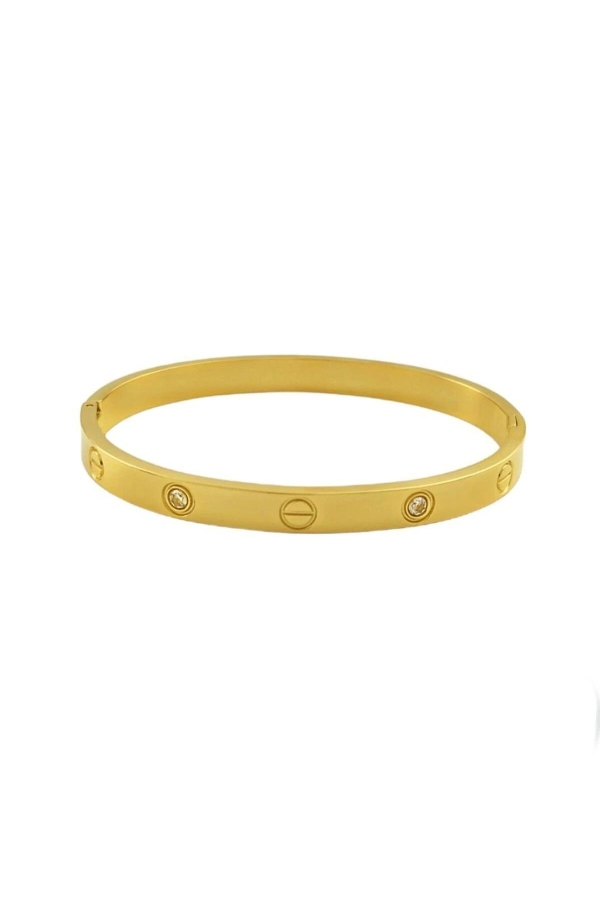 Premium Çelik Taşlı Kelepçe Bileklik