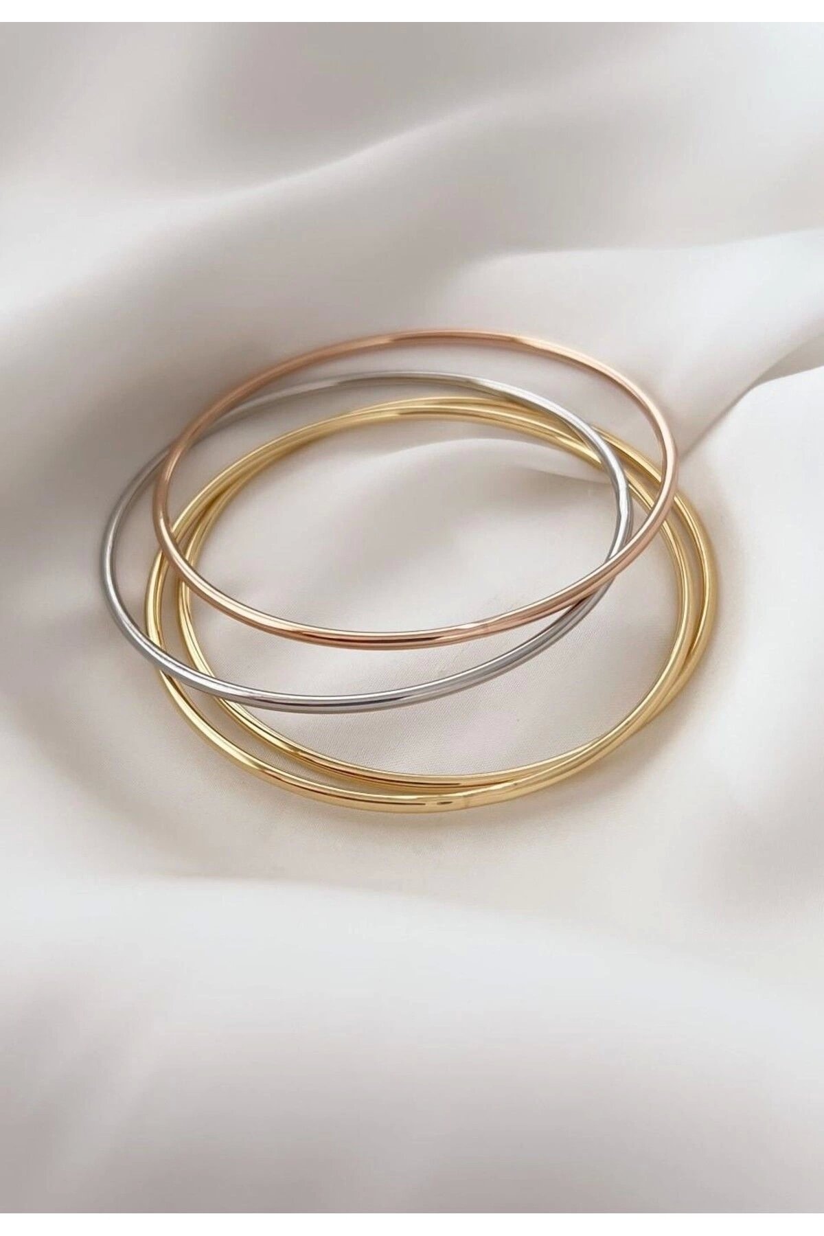 Çelik 3 Renk  Ajda Set Bilezikk