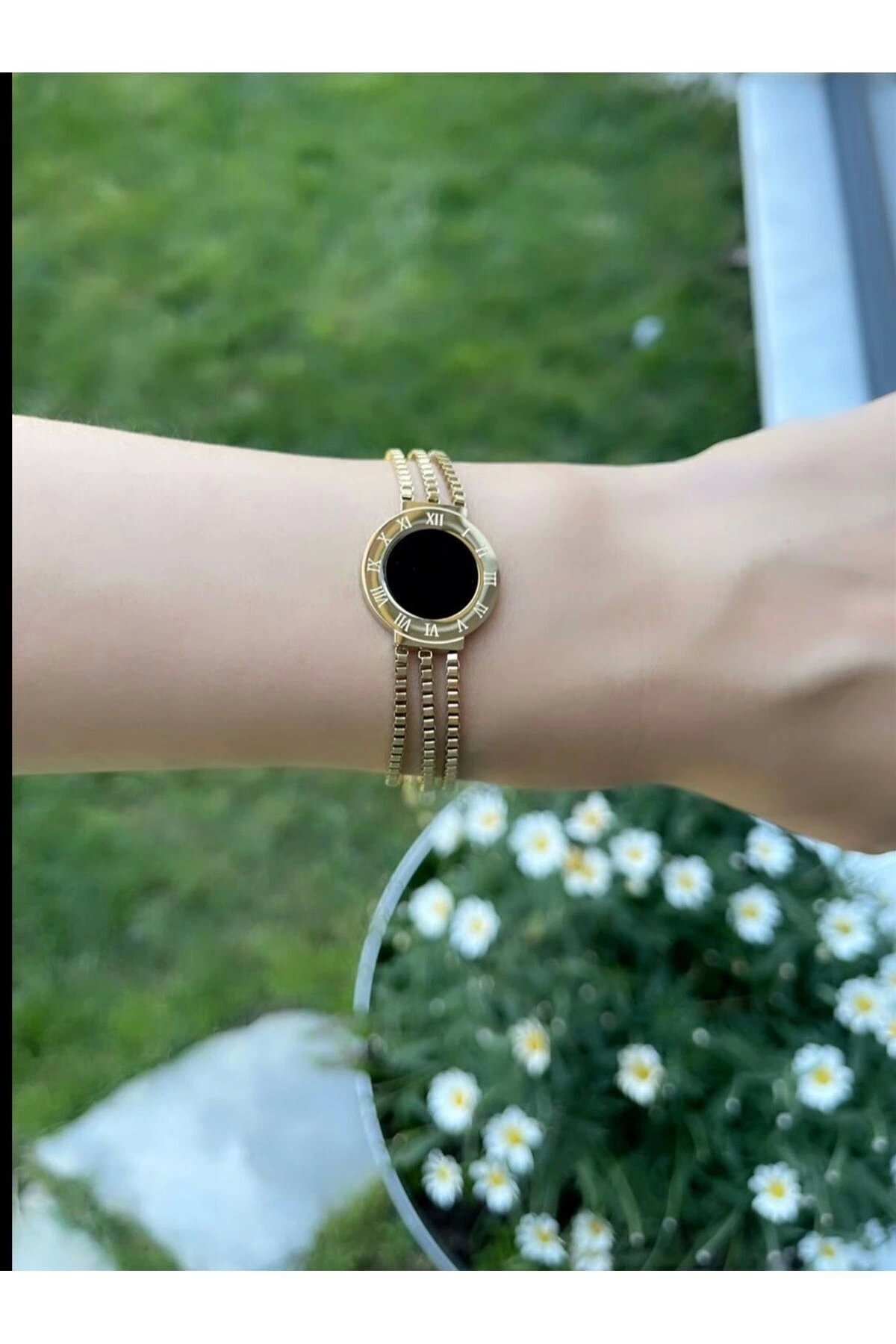 Roma Rakamlı Çelik Bileklik