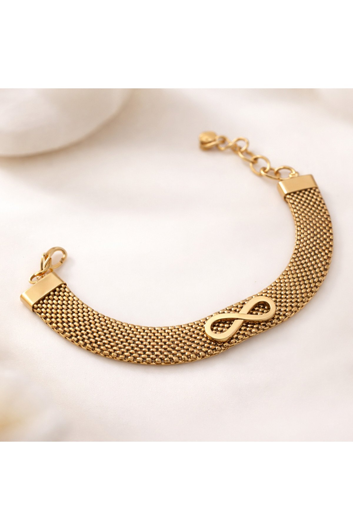 Çelik hasir model sonsuzluk simgeliyor bileklik